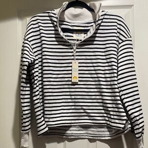 C.C Black and White Striped Top
